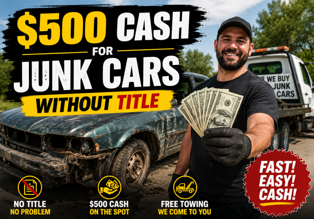 $500 Cash for Junk Cars Without Title