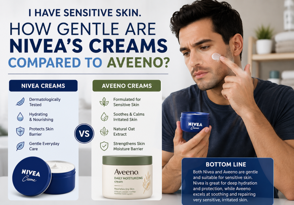 I Have Sensitive Skin. How Gentle Are Nivea’s Creams Compared to Aveeno